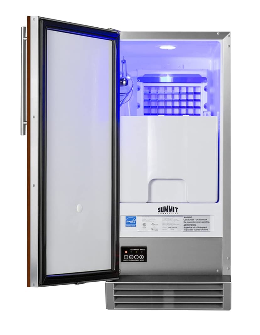 Summit 15" Clear Ice Maker, 50 lb. Production Capacity, Energy Star, ADA Compliant, Panel Ready*- BIM44GCSSIFADA *Panel Not Included