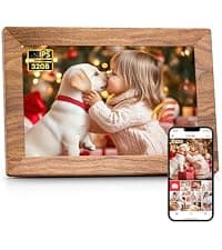 1280x800 HD IPS Touch Screen, Slideshow, Auto-Rotate, Tabletop/Wall, Send Photos/Videos from Phone, Gifts for Mom - Black Frameo 10.1" WiFi Digital Picture Frame, Electronic Photo Frames - 32GB B0D8JDPKKS