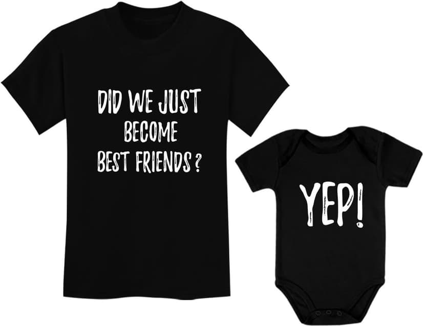 Tstars Did We Just Become Best Friends? Big Brother Little Bro Matching Shirt & Baby Bodysuit Set