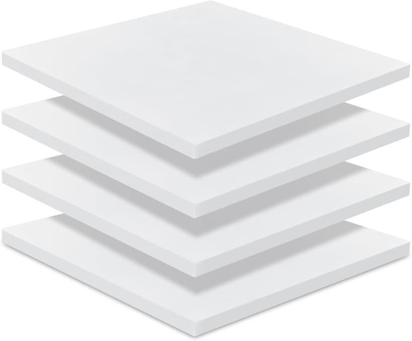 Frienda 4 Pack 1" x 18" x 18" Upholstery High Density Foam Cushion Seat Replacement Square Cut to Size Foam Couch for Patio Furniture Commercial Dinning Chair Couches Benches Padding DIY Projects