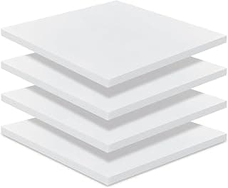 Frienda 4 Pack 1" x 18" x 18" Upholstery High Density Foam Cushion Seat Replacement Square Cut to Size Foam Couch for Patio Furniture Commercial Dinning Chair Couches Benches Padding DIY Projects