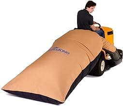 TerraKing 54 Cu. Ft. Pro Leaf Bag - 120-inch Opening – For 2 Bag Material collection systems – Ride-On Lawnmowers - Heavy Duty Material – Nylon Bottom - Fast & Easy Leaf Collection [ST95084], Tan