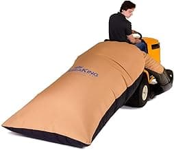 TerraKing 54 Cu. Ft. Pro Leaf Bag - 120-inch Opening – For 2 Bag Material collection systems – Ride-On Lawnmowers - Heavy Duty Material – Nylon Bottom - Fast & Easy Leaf Collection [ST95084], Tan