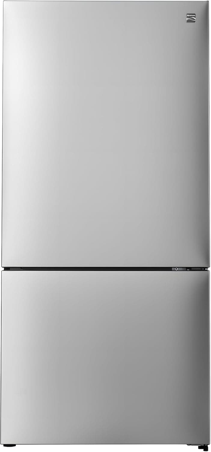 Kenmore 31" Bottom Freezer Refrigerator, Counter Depth - Ice Maker, Adjustable Shelving, Crisper Drawers, ENERGY STAR Certified, 17.8 cu. ft. Capacity, Fingerprint Resistant Stainless Steel