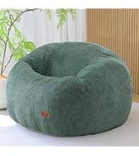 Bean Bag Chair, Cozy Fluffy Beanbag Chairs with Filler for Teens and Kids, Floor Lazy Sofa for Living Room Gaming & Reading (M-Charcoal)