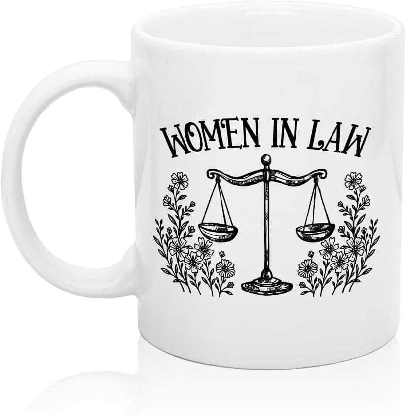 XQLZY Women In Law Mug, Funny Lawyers Coffee Cup, Birthday Gifts for Attorney Future Lawyer Assistant, Graduation Gifts for Law Sshool Student, New Job Present for Colleagues Friends Sister B0F1BJ9YK9