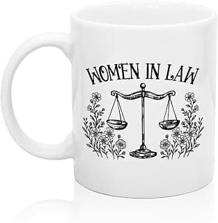 XQLZY Women In Law Mug, Funny Lawyers Coffee Cup, Birthday Gifts for Attorney Future Lawyer Assistant, Graduation Gifts for Law Sshool Student, New Job Present for Colleagues Friends Sister B0F1BJ9YK9