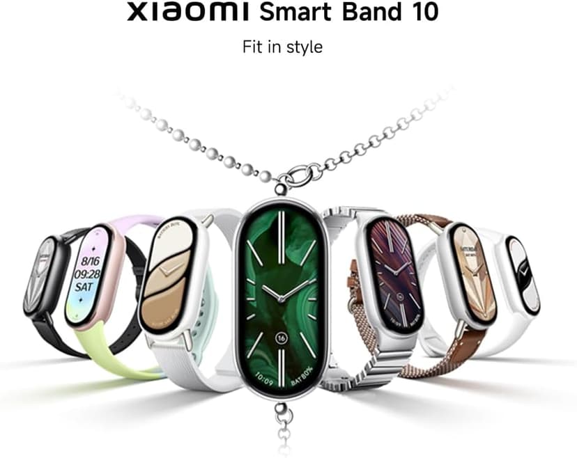XIAOMI Mi Smart Band 10 (2025) Global Version - 1.72" AMOLED Display | 21 Days Battery Life | Touchscreen, Multi-Sport Tracker, Activity Tracker, Heart Rate Monitor | BT5.4 - (Midnight Black)