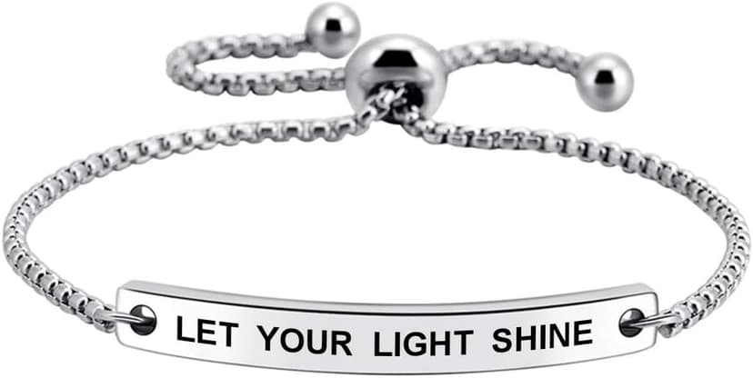 SOUSYOKYOSAM Women Bracelets for Women, Stainless Steel Inspiration Motivational Jewelry Gifts for Girl B07SLKDT79