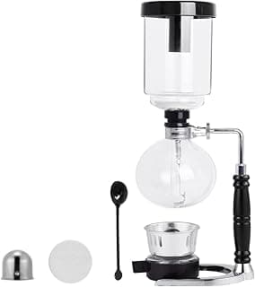 YUCHENGTECH Siphon Syphon Coffee Maker Tabletop Glass Siphon Pot Glass Technica Siphon Vacuum Coffee Maker(5 Cups(600ml))
