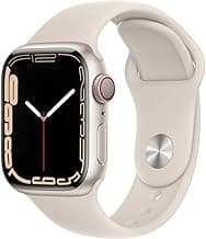 Apple Watch Series 7 (GPS + Cellular, 41mm) Starlight Aluminum Case with Starlight Sport Band, Regular (Renewed)