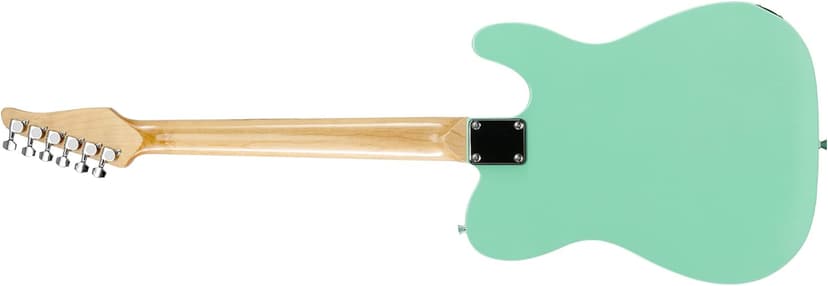 LyxPro 39” Electric Guitar Left Hand TL Series, Full-Size Paulownia Wood Body, 3-Ply Pickguard, C-Shape Neck, Ashtray Bridge, Quality Gear Tuners, 3-Way Switch & Volume/Tone Controls, 2 Picks, Green