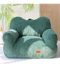 Bean Bag Chair, Cozy Fluffy Beanbag Chairs with Filler for Teens and Kids, Floor Lazy Sofa for Living Room Gaming & Reading (M-Charcoal)