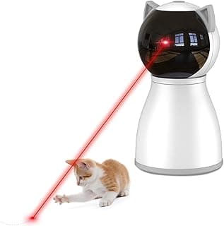 YVE LIFE Laser Cat Toys for Indoor Cats,The 4th Generation Real Random Trajectory Motion Activated Rechargeable Automatic Cat Laser Toy,Interactive Cat Toys for Bored Indoor Adult Cats/Kittens(White)