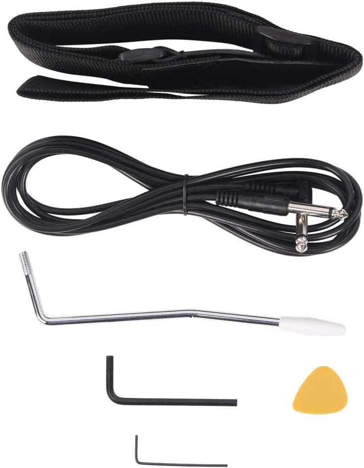 Pinikuyiro Electric Guitar 39" Complete Beginner Starter kit Full Size with 20w Amp,w/Strap,Bag,Guitar Amplifier,Power Wire,Plectrum,Tremolo Bar (Black)