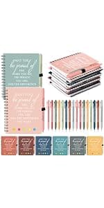 Appreciation Gift for Dsp Ma Coworker Office Staff, Customer Service Week, Thank You A6 Notebook Planner with Sticky Note Pen Resurhang 24 Set Customer Service Appreciation Gift for Staff, Black B0DG5J24WP