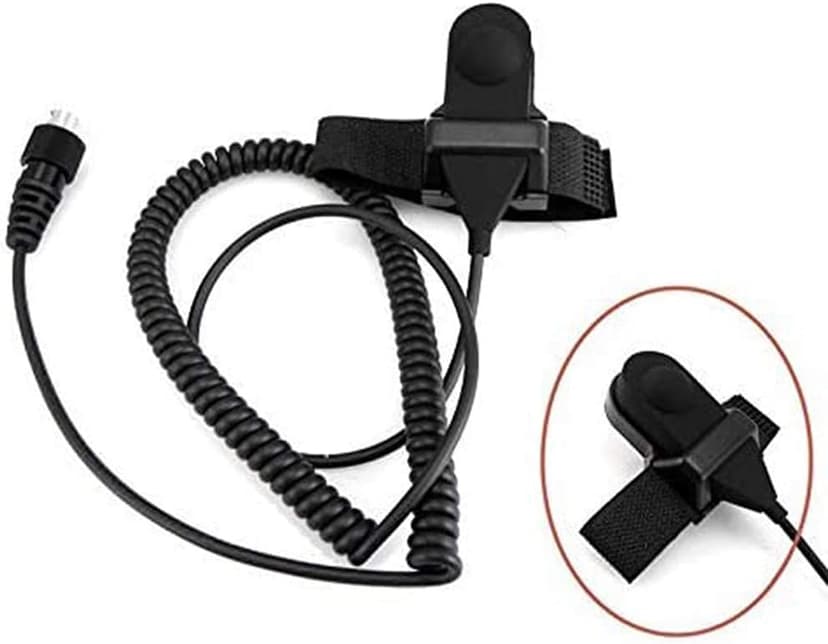 BAOFENG Helmet Kit 2 PIN Full Face Motorcycle Headset Earpiece Mic Ken Wood/WOU Xun/Pu Xing/Lin ton Two Way Radio Walkie Talkie, Black