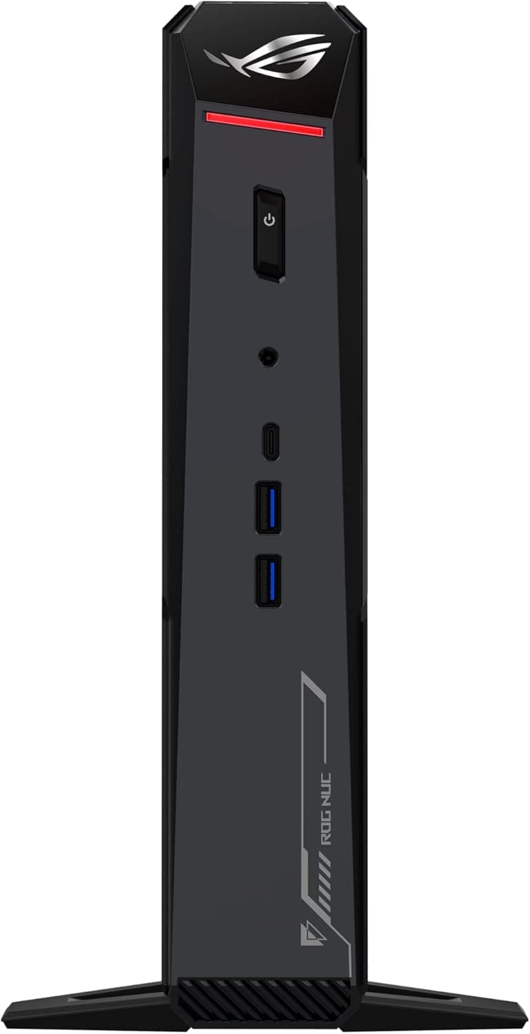ROG NUC (2025) Gaming Mini PC with Intel® Core™ Ultra 7 (Series 2) ARL-HX CPU, NVIDIA® GeForce RTX™ 5060 MobileGPU, 32GB DDR5 RAM, 1TB NVMe SSD, Thunderbolt™ 4, Triple-Fan Cooling, and ARGB Lighting