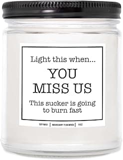 You Nique Designs Moving Away Candle 9 oz - Goodbye Gifts for Friends, Neighbors, Farewell Candles for People Moving, Going Away Gifts for Someone Moving Away (Mahogany Teakwood)