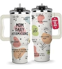 Best Mom Ever Tumbler, Mommy Coffee Mug, Mama Tumblers, Momma Gift Ideas, Funny Birthday Present For Her, Mom Cup, Cute Mother Day Gift Tumbler With Handle 40oz