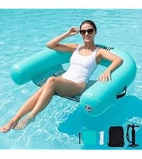 Inflatable Pool Float Chair for Lake Floating Pool Chairs Heavy Duty Floating Chair Lake Floats for Adults Pool Chair Floats Pool River