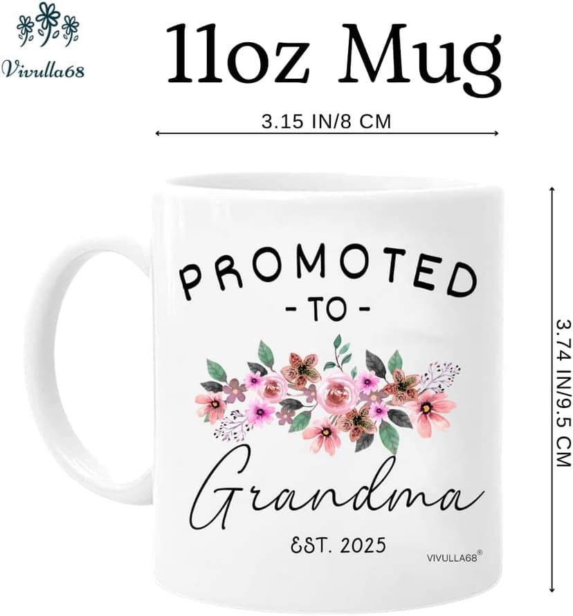 Christmas Gifts For First Time Grandparents, Promoted To Grandma And Grandpa Mugs Est 2025, Grandparents Baby Announcement, Pregnancy Announcement Mug, Grandparent To Be Gifts, New Grandparent Gift