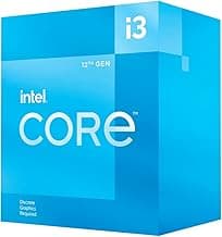 Intel® Core™ 12th Gen i3-12100F desktop processor, featuring PCIe Gen 5.0 & 4.0 support, DDR5 and DDR4 support. Discrete graphics required.