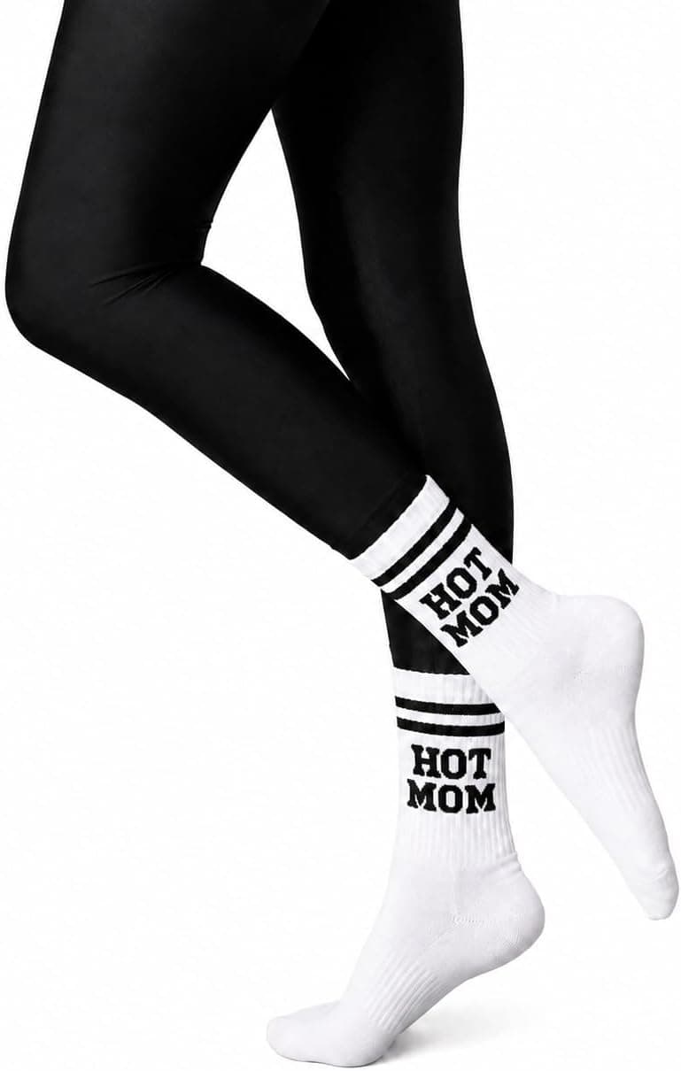 Hot Moms Socks for Women, Funny New Mom Gift B0FHX1GS22