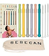 Bebecan Teething Sticks for Babies 36+ Months – Super Soft Silicone Teething Aids, Infant Oral Soothing Relief Back Molars, Multicolor 6-Pack