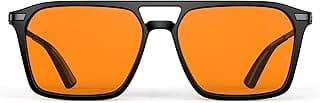 Goiteia Orange Blue Light Blocking Glasses-Retro 70s Blue Light Glasses for Men Women, Easier Sleep and Migraine Relief