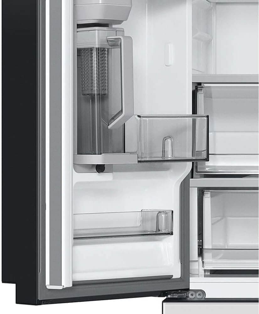 Samsung 30 cu. ft. Bespoke 3-Door French Door Refrigerator with AutoFill Water Pitcher and Dual Ice Maker, White Glass, RF30BB620012AA