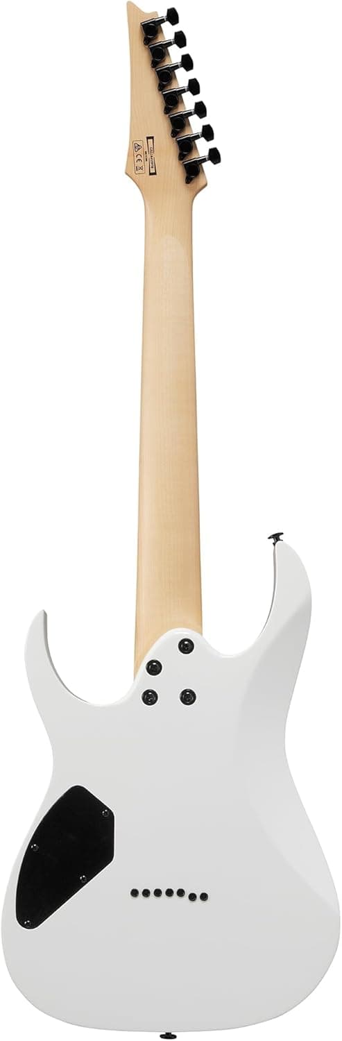 Ibanez GRG7221 RG Gio 7-String Electric Guitar - White Bundle with Amp, Gig Bag, Tuner, Instrument Cable, Picks, Austin Bazaar Instructional DVD, and Polishing Cloth