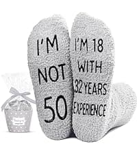 HAPPYPOP 50th Birthday Gifts for Her - Funny Socks for Women in Their 50s, 50 Year Old Birthday Gift