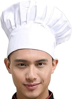Hyzrz Chef Hat Adult Adjustable Elastic Baker Kitchen Cooking Chef Cap for Adult/Kids