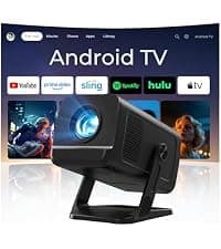 [Built-in Apps & 2026 Upgraded] Mini Projector with Wi-Fi 6 & Bluetooth 5.4, 1080P 4K Support Full HD, Auto Keystone 360° Portable Home Cinema Smart Projector for iOS/Android X1 B0F9XTQKW1