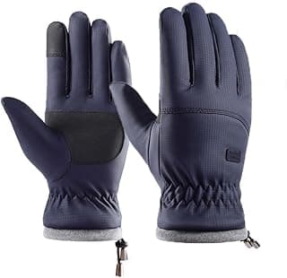 NociHah Waterproof Sherpa-Lined Ski Snow Warm Gloves for Women Men - Winter Protection Gloves Cold Weather Outdoor Sports S/M