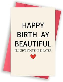 Funny Birthday Card for Wife from Husband, Best Gift for My Wife Birthday, Happy Wife Birthday Gift Ideas for Her, Sweet Birthday Card for Women Her Girlfriend B0DDBDZVLZ