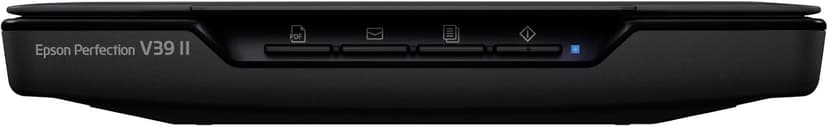 Epson - Perfection V39 II - Color Photo and Document Flatbed Scanner - 4800 dpi Optical Resolution - High-Rise, Removable Lid - Scan to Cloud - USB Power - Image Scanning - Black