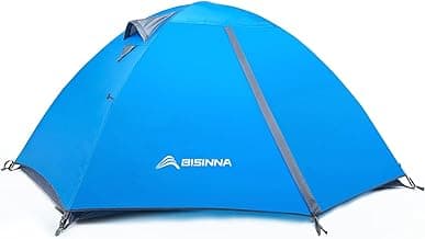 BISINNA 2/4 Person Camping Tent Lightweight Backpacking Tent Waterproof Windproof Two Doors Easy Setup Double Layer Outdoor Tents for Family Camping Hunting Hiking Mountaineering Travel