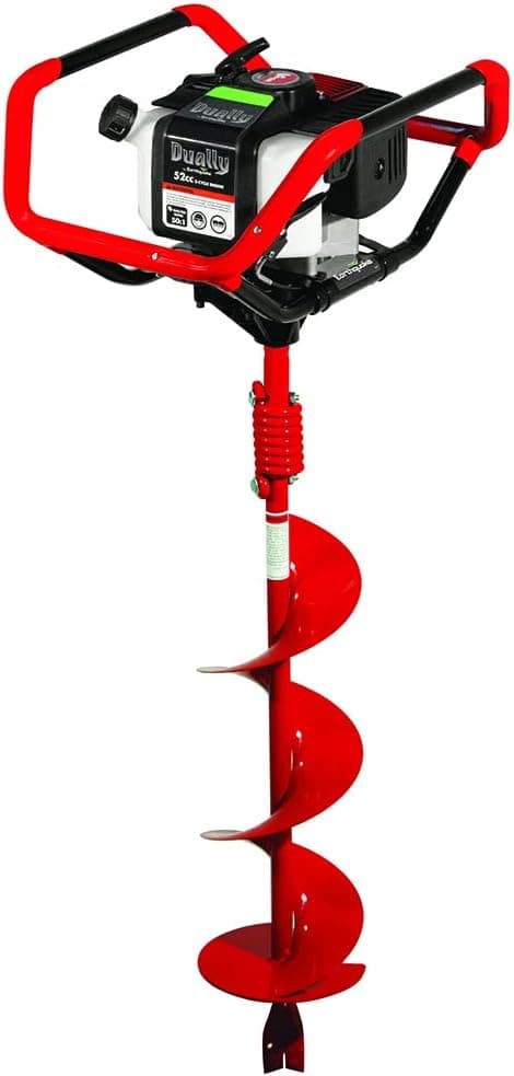 EARTHQUAKE 10310 Dually 1 or 2-Person Earth Auger Powerhead, 52cc 2-Cycle Viper Engine, Fits All Auger Bits 2”-10” Wide