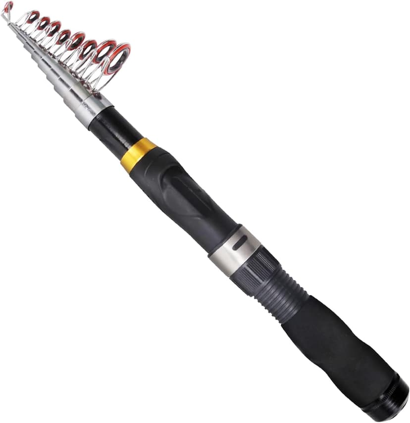 Collapsible Fishing Rod and Reel Combo, BalanZze Telescopic Fishing Rod with Spinning Reel, Portable Collapsible Fishing Pole Kit for Saltwater and Freshwater – Ideal Fishing Gift