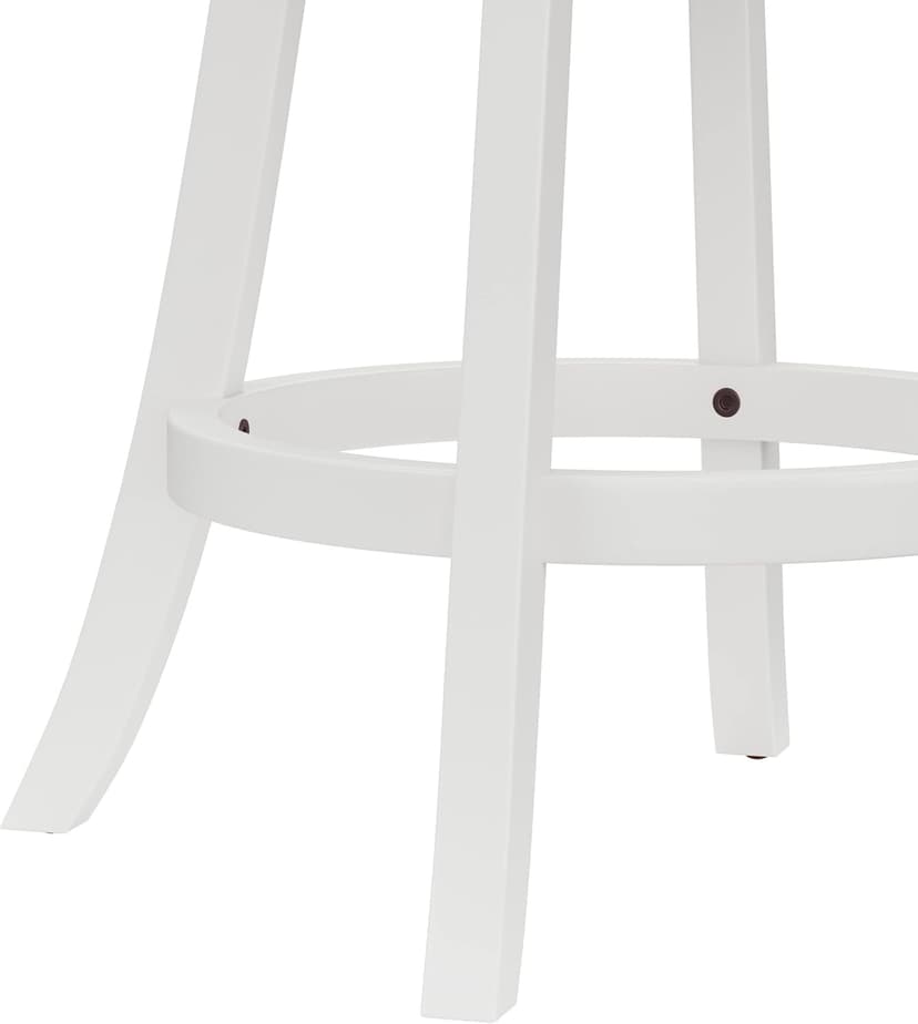 Hillsdale Fairfox 24.5" Wood Swivel Counter Height Stool, White