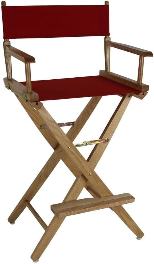 American Trails Extra-Wide Premium 30" Director's Chair Black Frame with Black Canvas, Bar Height