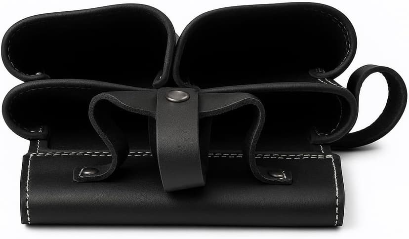 LAUTUS Oil Tanned Leather Tool Pouch Bag with Tape Measure Holder |Brown |Carpenter, Construction, Framers, Handyman | Construction Grade Leather|