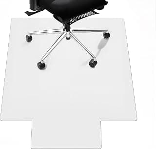 Office Chair Mat for Hard Floor, 45'' x 53'' Computer Desk Chair Mat for Floors, Easy Rolling for Office on Carpets Anti-Slip Carpet Protector for Rolling Work and Gaming Chairs