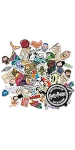 Set of Unique Sticker Decals, 5 Holograms, Waterproof, UV & Scratch Resistant, Great for Gadgets, Officially Licensed 60-Pack Conquest Harry Potter Watercolor Vinyl Stickers B08GNBGSD2