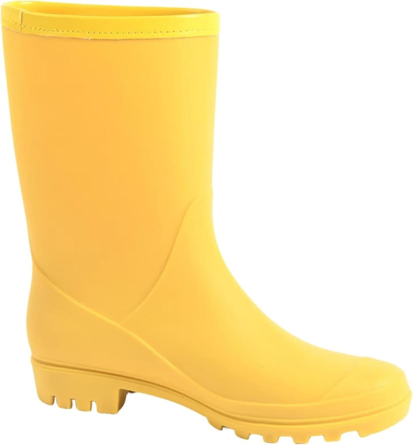 Fubotao Women's Mid Calf Rain Boots Waterproof Fashion Garden Shoes Anti-slipping Rainboots For Women Comfortable Insole Light Rain Shoes