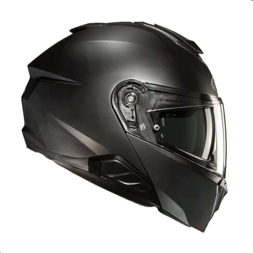 HJC i91 Solid Modular Motorcycle Helmet with HJ-33 Pinlock Shield, DOT Approved (Semi Flat Black, Large)
