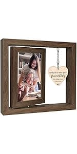 A Grandchild is Someone Who Reaches for Your Hands but Touches Your Heart Picture Frame First Time Grandparents Gifts, Display Two 4x6 Inch