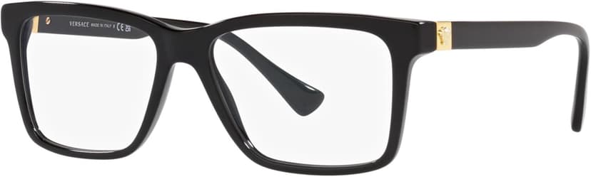 Versace VE 3328 GB1 Black Plastic Rectangle Eyeglasses 56mm